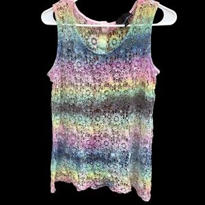 Visual Bliss Co Hand Dyed Tie Dyed. Cynthia Rowley Knitted Tank Top.